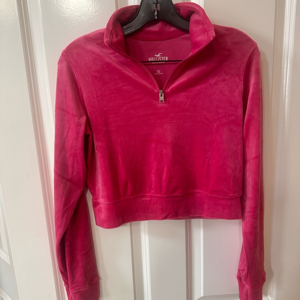 Hollister Pink Velour Tracksuit - Picture 5 of 8